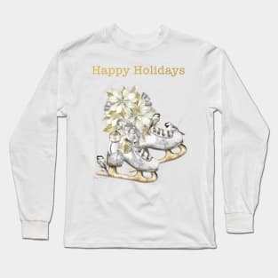 Gold And Silver Skates Long Sleeve T-Shirt